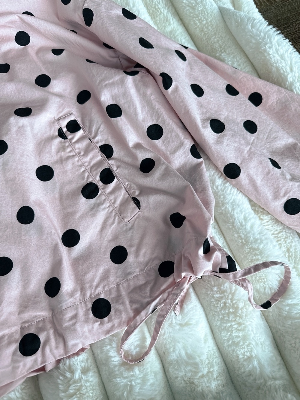 Zara Pink Polka Dot Tie-Neck Jacket - Picture 4 of 9